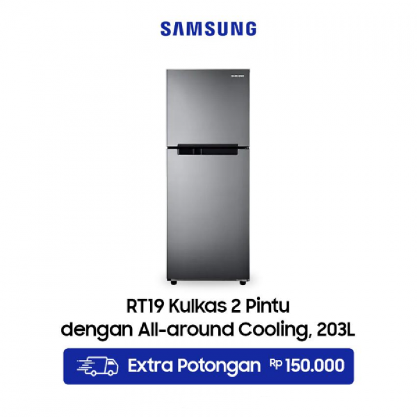 Samsung RT19M300BGS Kulkas 2 Pintu - Grey Silver