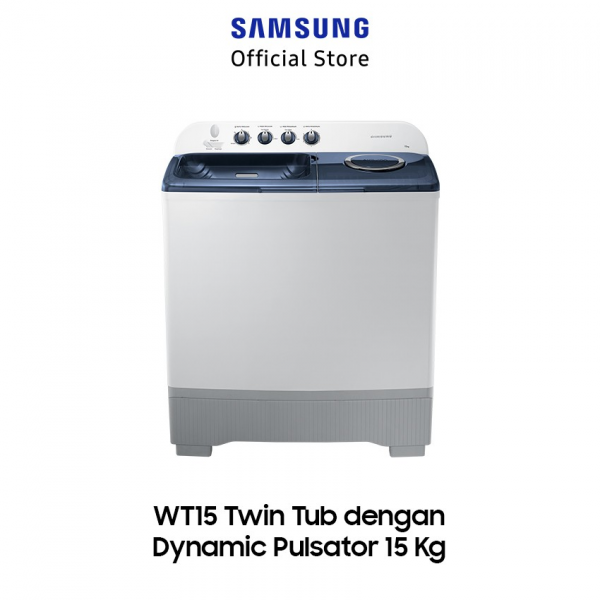 Samsung Mesin Cuci 2 Tabung, 15 Kg - WT15K5200MB/SE