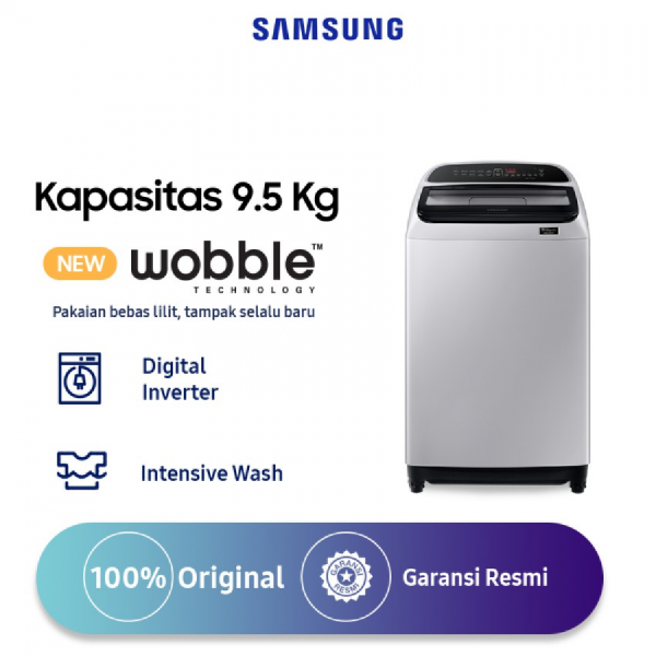 Samsung Mesin Cuci Top Loading dengan Wobble Technology, 9,5 Kg - WA95T5260BY