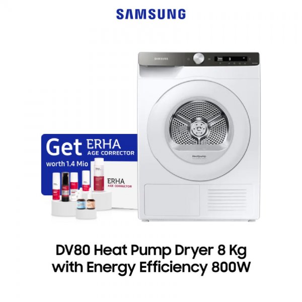 Samsung Mesin Pengering Dryer 8 Kg dengan AI Control - DV80T5220TT/SE